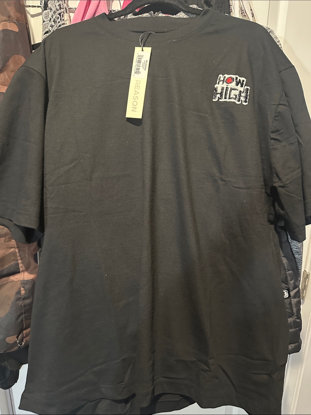 Reason Black 'How High' Short-Sleeve Graphic Tee